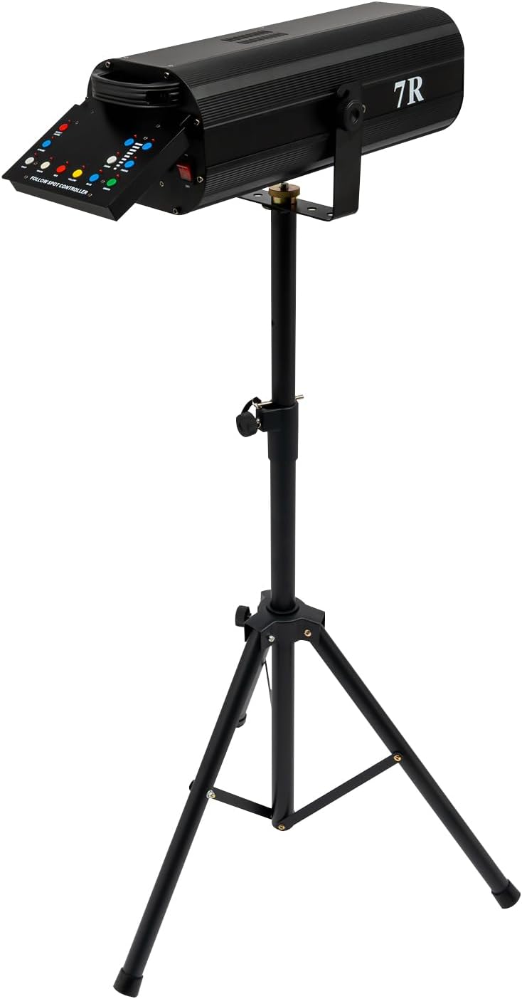 Follow Spotlight for Stage, 230W LED Spot Light DJ Lighting with Control Panel & Adjustable Stand, Spotlight Disco Ball Light for Party Theater Wedding Show, 5 Colors, 164.04ft