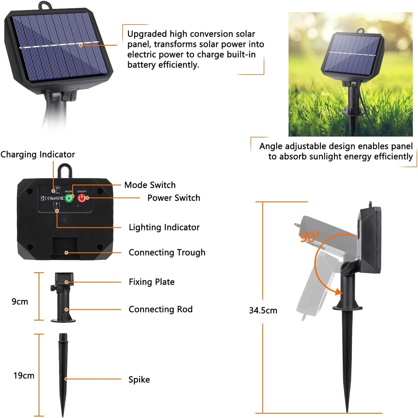 Toodour Solar Christmas Lights, 121ft 350 LED 8 Modes Outdoor Christmas String Lights, Waterproof Solar String Light for Xmas Tree, Fence, Holiday, Party, Balcony, Outdoo Xmas Decorations -Warm White
