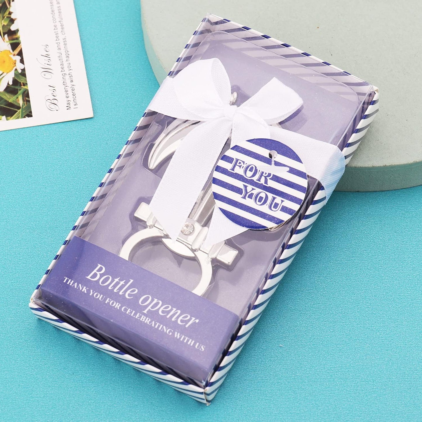 24 PCS Nautical Themed Anchor Party Favors Beer Bottle Opener Party Souvenirs with Exquisite Packaging for Wedding Party Favors Gift & Decorations Bridal Shower Party Souvenirs (Anchor, 24)