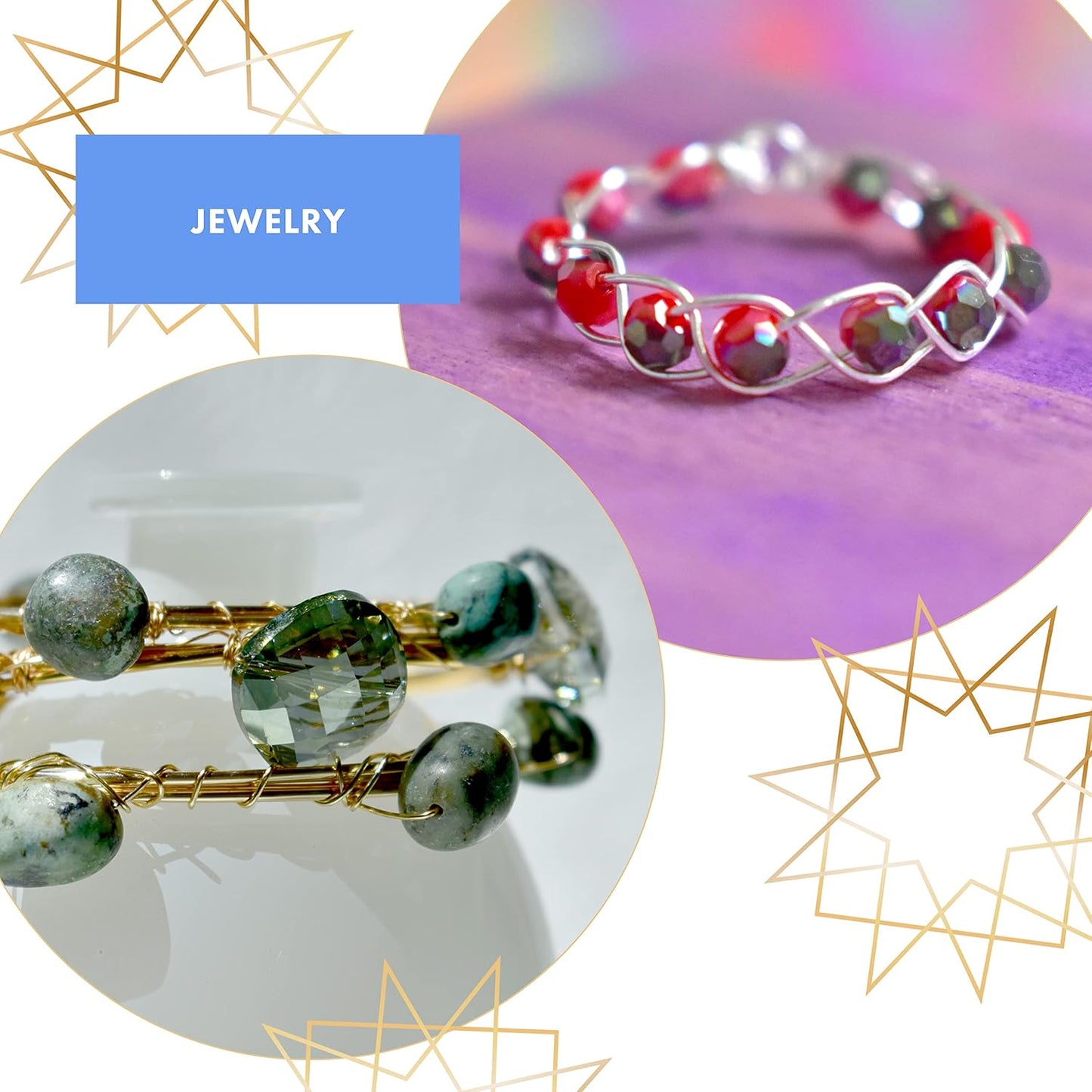 Beadalon ColourCraft Wire, 28 Gauge, Gold Color Silver Plated, 40 yd Spool