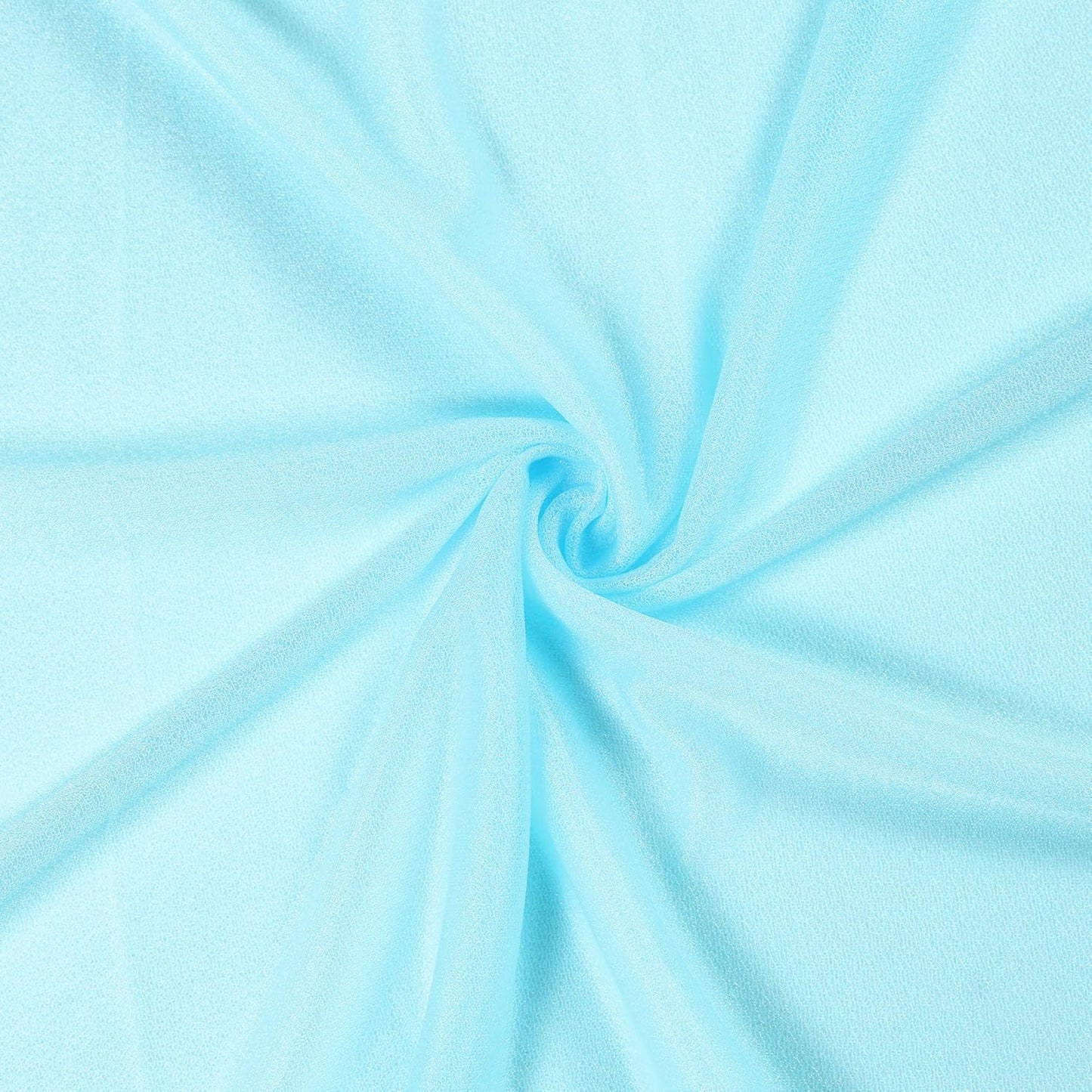VDS Pack of 4 Panel (30 Inch X 20 Feet) Wedding Arch Draping Fabric Sheer Chiffon Fabric Drapery for Wedding Ceremony Reception Swag Backdrop Canopy Chuppah ARBO Altars Decoration (Teal)