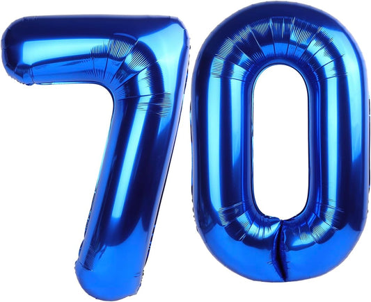 Giant Navy Blue 70 Balloon Number 40 Inch, 70 Number Balloons Birthday Supplies, 70 Year Old Birthday Party Celebration, 70 Balloons Graduations Anniversary Decorations