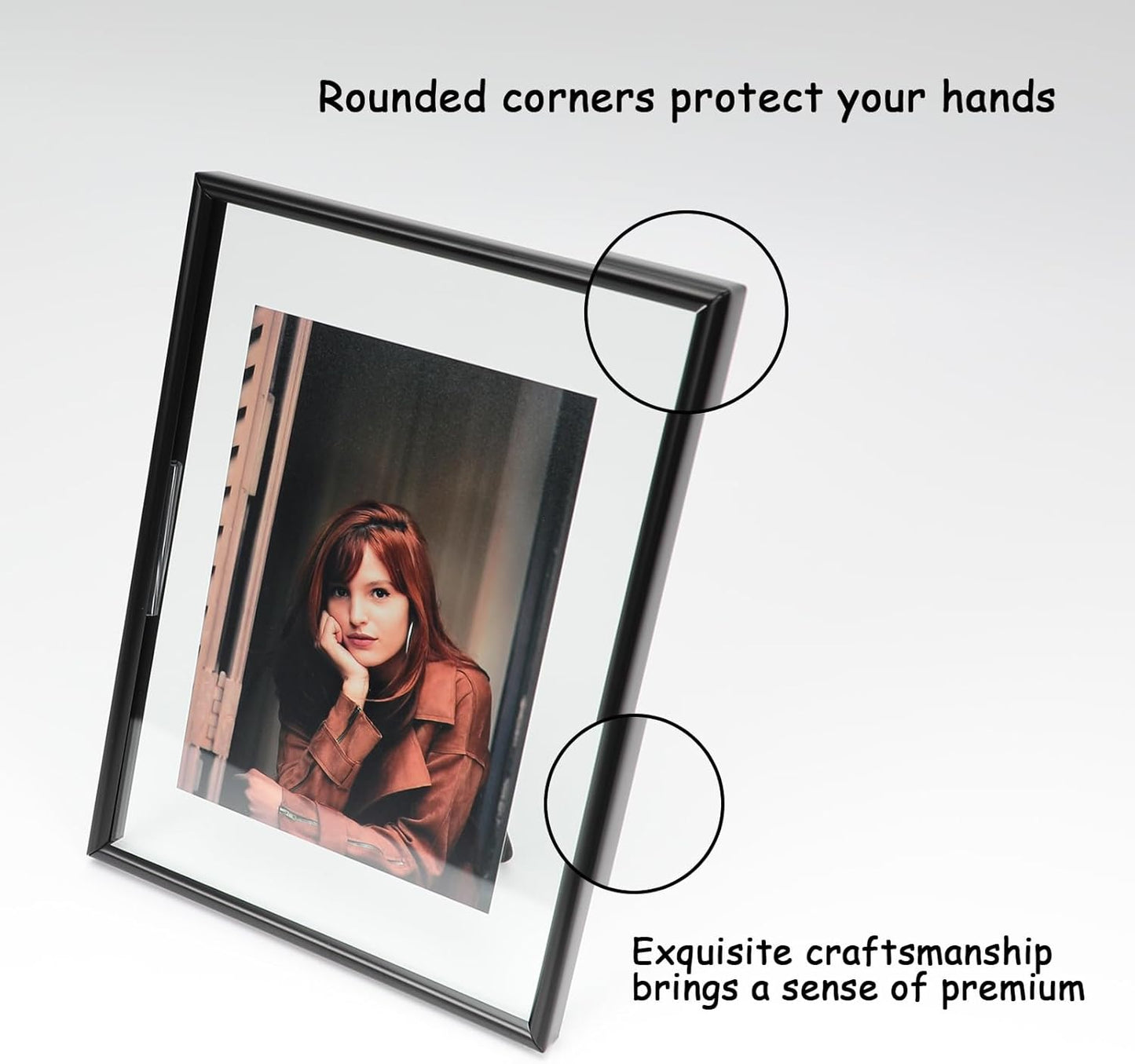 Black Floating Frame (5"x7",Vertical) with Romantic Heart, For Picture Sizes 4x6,3x5, 2x3, Tabletop Shelf Photo Frame, Classy Gift For Festival, Home or Wedding…