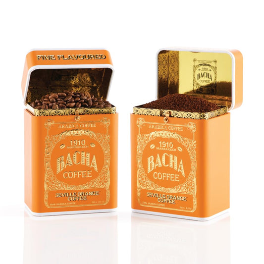 Bacha Coffee | Seville Orange Fine Flavoured Signature Nomad Collection, 100% Arabica Whole & Ground Beans Bundle