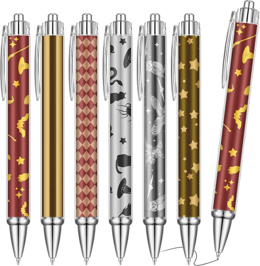 24 Pcs Halloween Party Gift Pens Witch Wizard Favors Castle Ballpoint Pens Wizard Party Supplies Halloween Witch Birthday Decorations for Home Office Game Prizes Gift Bag Fillers