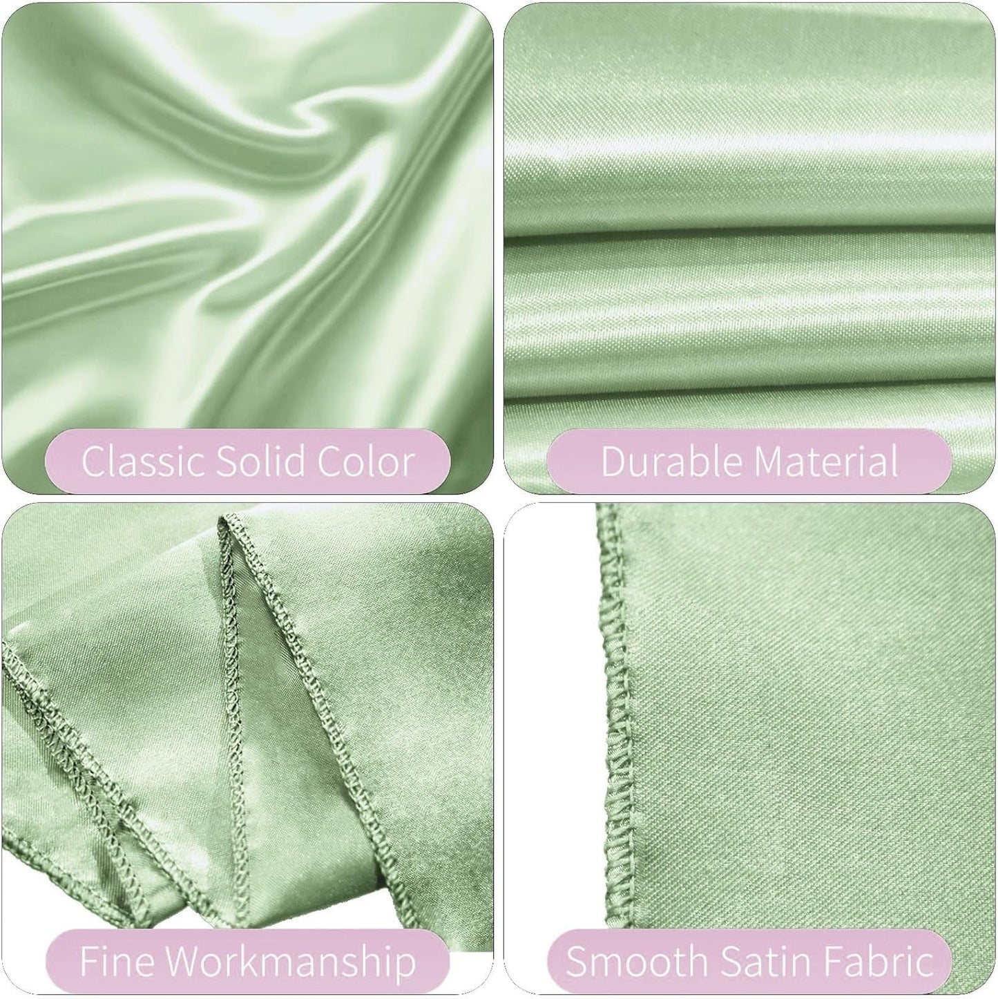 100 PCS Satin Chair Sashes Decorative Bow Chair Sashes Ties Back Ribbon Bows Chairs Cover Band for Wedding Party Ceremony Reception Events Banquet Restaurant Home Kitchen Decor(7x108inch,Sage Green)