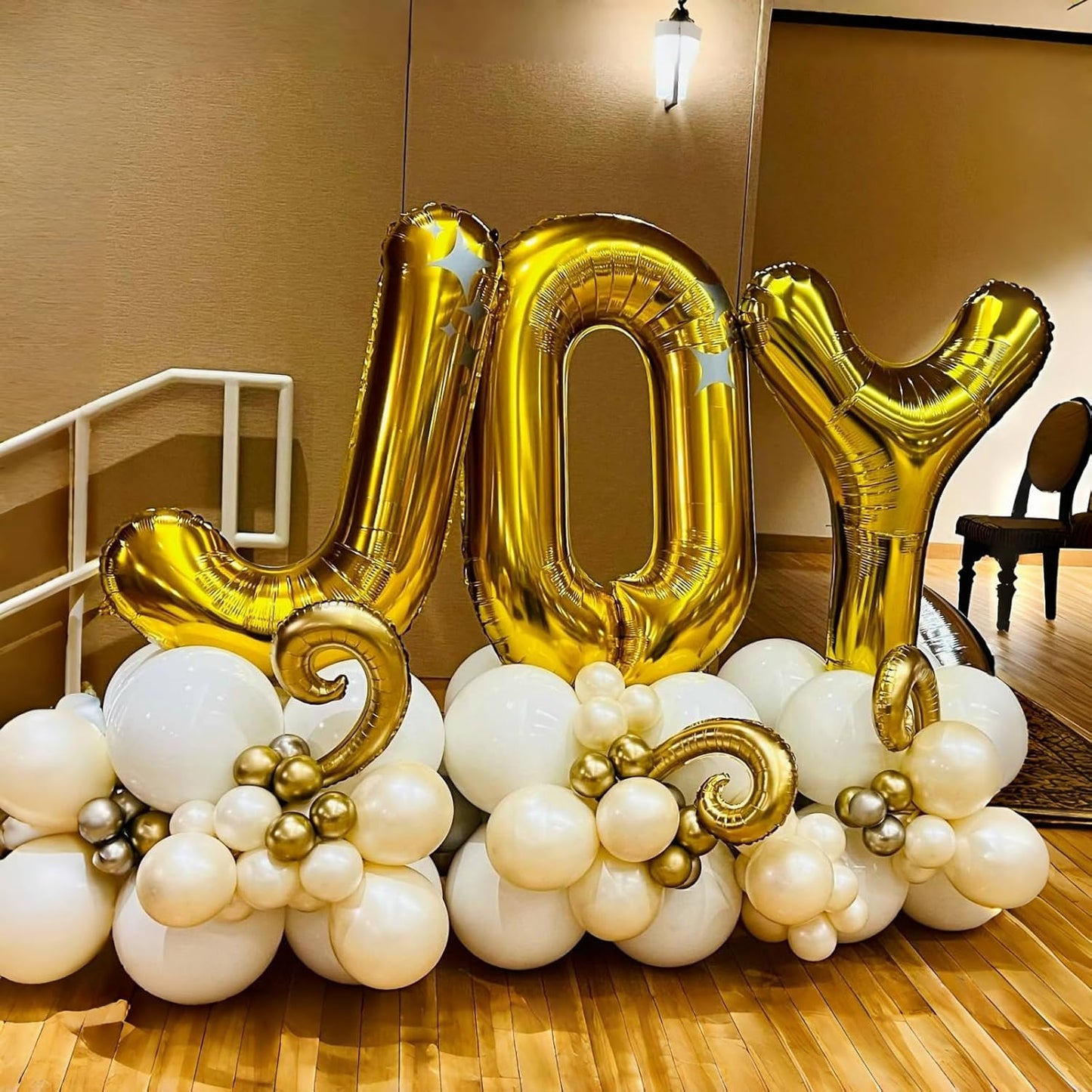Giant S Alphabet Name Balloon, Gold Self Inflating Custom Letter Balloons Birthday Decor, 40 Inch Helium Mylar Foil Word Balloons Letters for Girls Men Anniversary Party Graduation Decoration Supplies