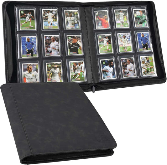 Toploader Binder with 9-Pocket Pages, Holds 288 "3×4" Rigid Toploader Hard Cases, Card Holder for Collectible Cards or Sports Cards, Durable Sleeves for Storage & Display (Black)