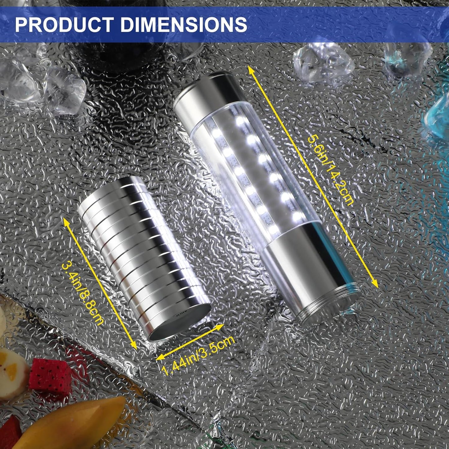 WILON Bottle Service Lights Rechargeable Bottle Service Sparklers Reusable Handheld Girl Lights LED Baton Strobe Light for Parties Bar Club Nightclub Birthday Weddings - 4 Pack