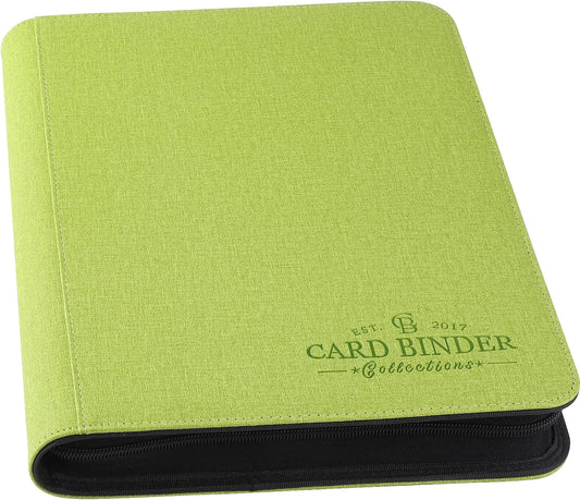 Trading Card Binder, Card Collection Binder Album Folder with 540 Side Loading Pockets, 9 Pocket Trading Card Album Folder for TGC,MTG, Baseball Cards, Yugioh(Green)